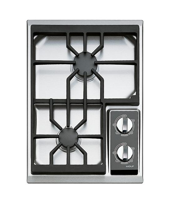 Wolf CT15GS 15" BuiltIn Gas Cooktop with 2 Burners Furniture and